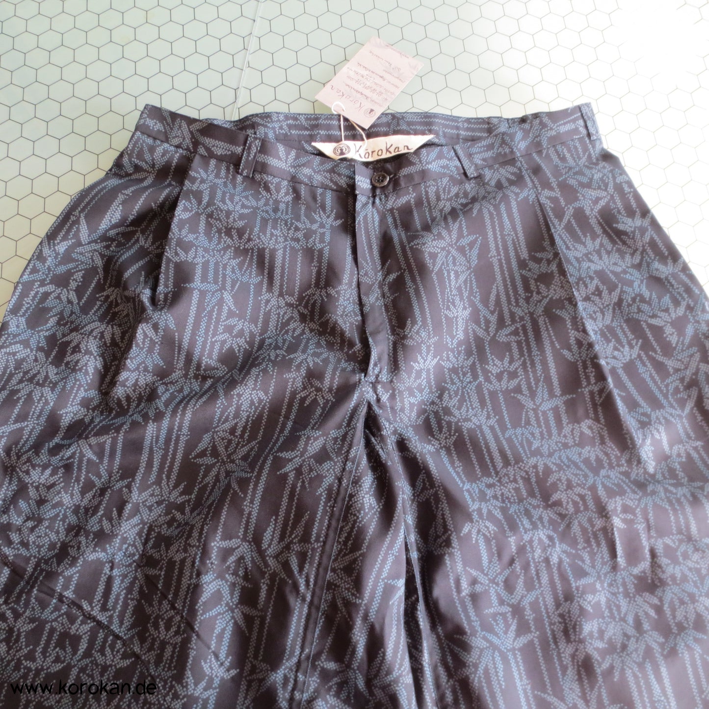Bambus Regenmantelseide Bundfaltenhose, Gr. 44
