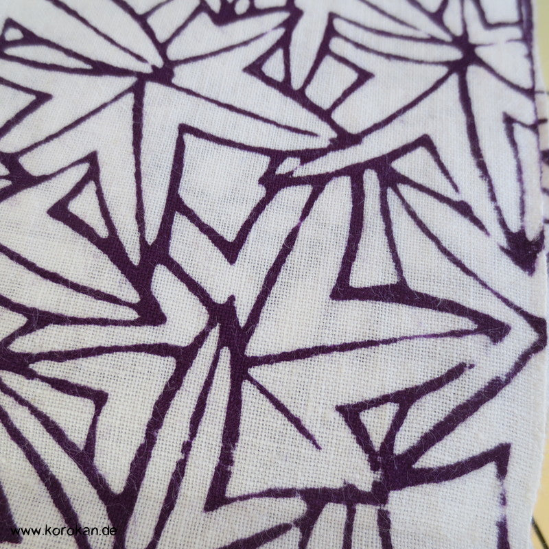 aubergine Ahornblätter Yukata Kimono Baumwollstoff