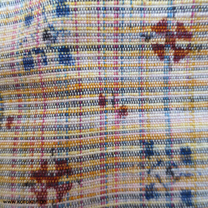 buntes Kleinkaro Kasuri Tsumugi Seiden Kimono, Japan