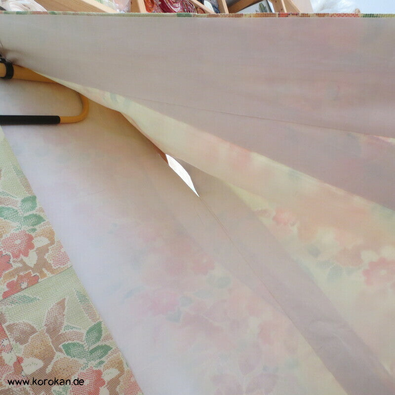 Blüten und Blätter Kasuri Tsumugi Kimono