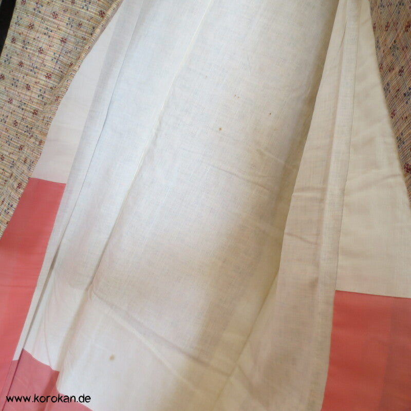 buntes Kleinkaro Kasuri Tsumugi Seiden Kimono, Japan