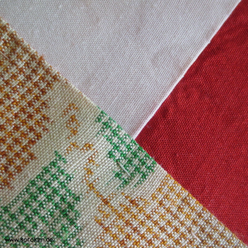 Blüten und Blätter Kasuri Tsumugi Kimono