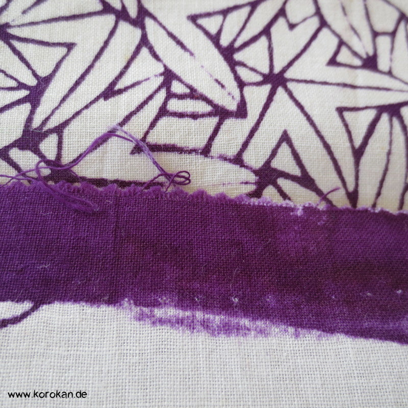 aubergine Ahornblätter Yukata Kimono Baumwollstoff