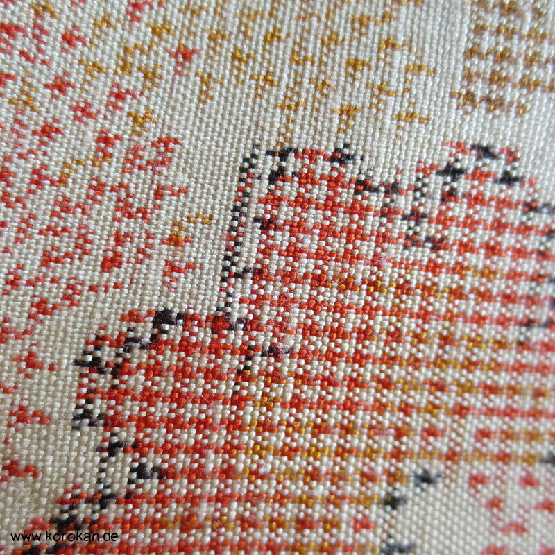 Blüten und Blätter Kasuri Tsumugi Kimono