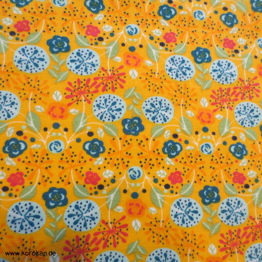 Blumen Baumwolljersey Sonnenwiese