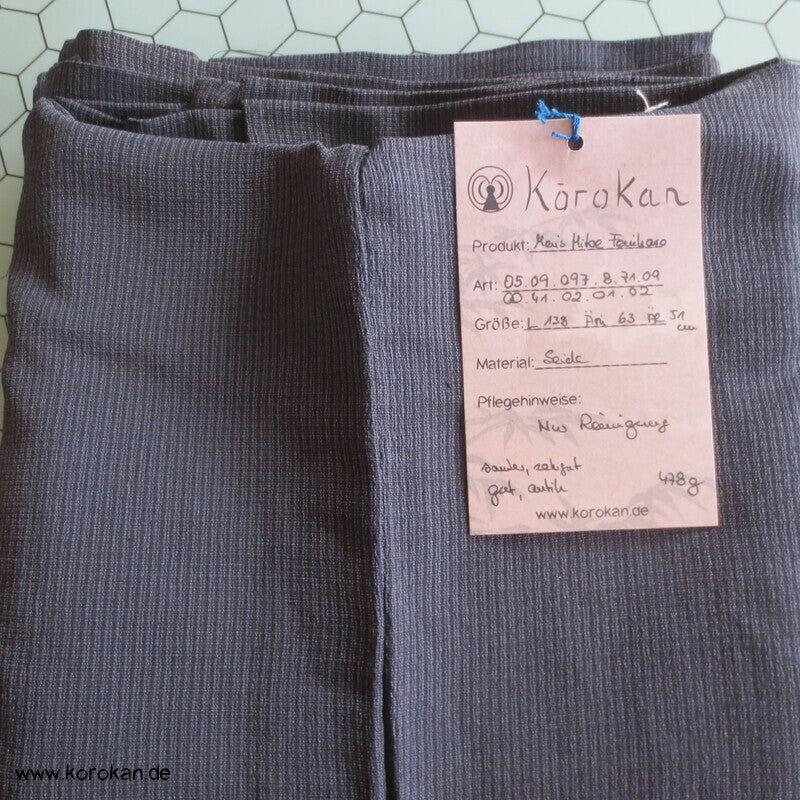 fein karierter Sha Seiden Hitoe Sommer Männer Kimono