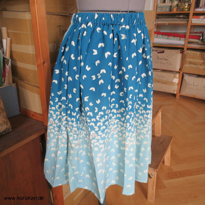 japanischer Upcycling Rock mit Gummizug in der Taille
