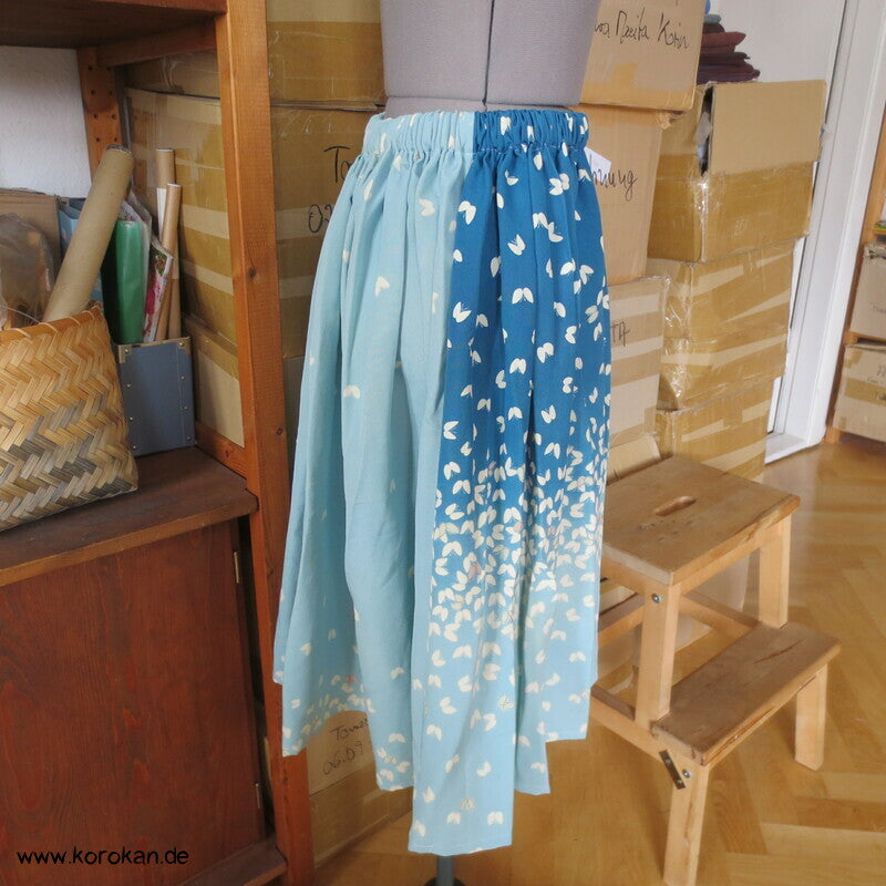 japanischer Upcycling Rock mit Gummizug in der Taille