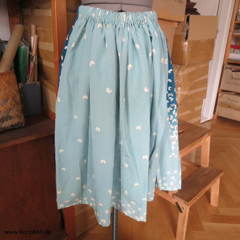 japanischer Upcycling Rock mit Gummizug in der Taille