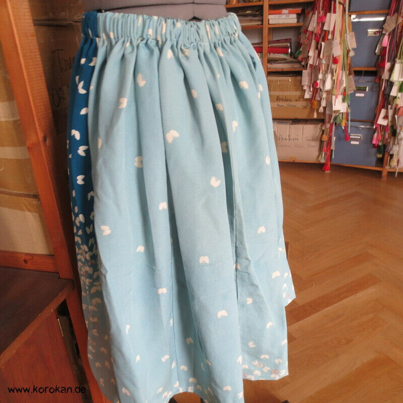 japanischer Upcycling Rock mit Gummizug in der Taille