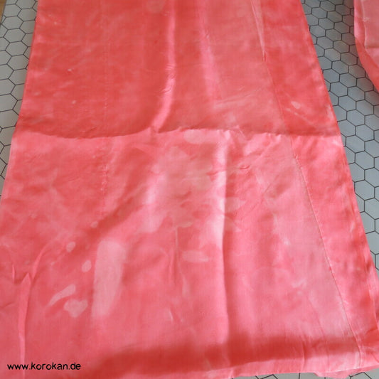 Araihari Kimono Honan Seiden Futter,wolkig apricot