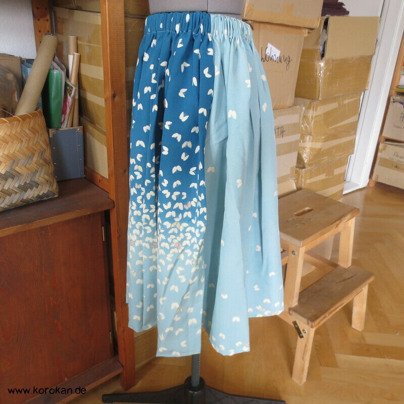japanischer Upcycling Rock mit Gummizug in der Taille