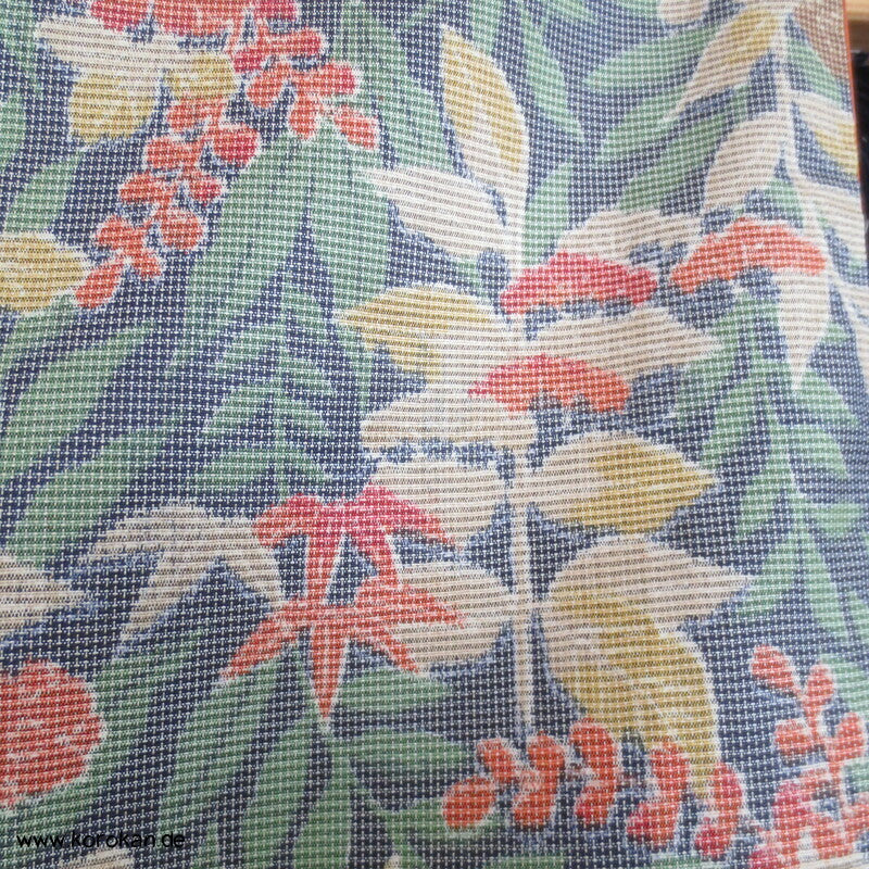 Japan Blumenmuster Kasuri Tsumugi Seiden Kimono