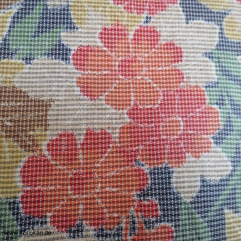 Japan Blumenmuster Kasuri Tsumugi Seiden Kimono