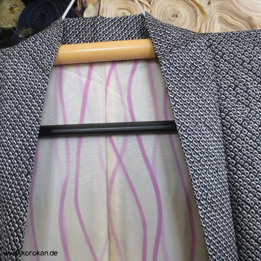 Full Shibori Blättermuster Haori Kimono Jacke