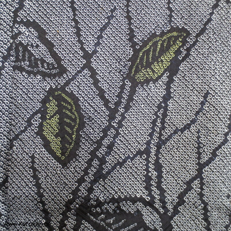 Full Shibori Blättermuster Haori Kimono Jacke