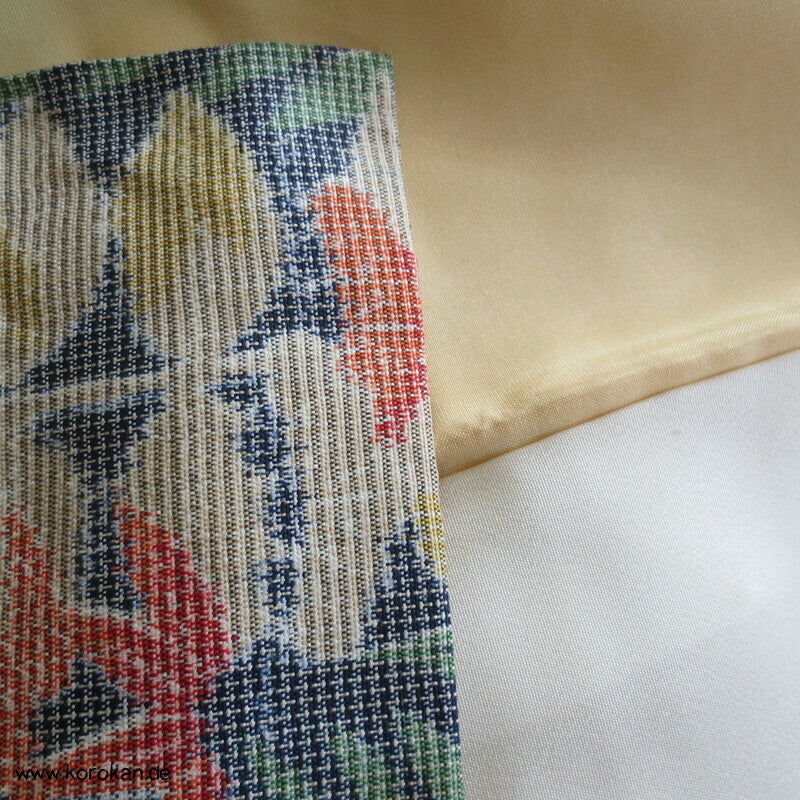 Japan Blumenmuster Kasuri Tsumugi Seiden Kimono