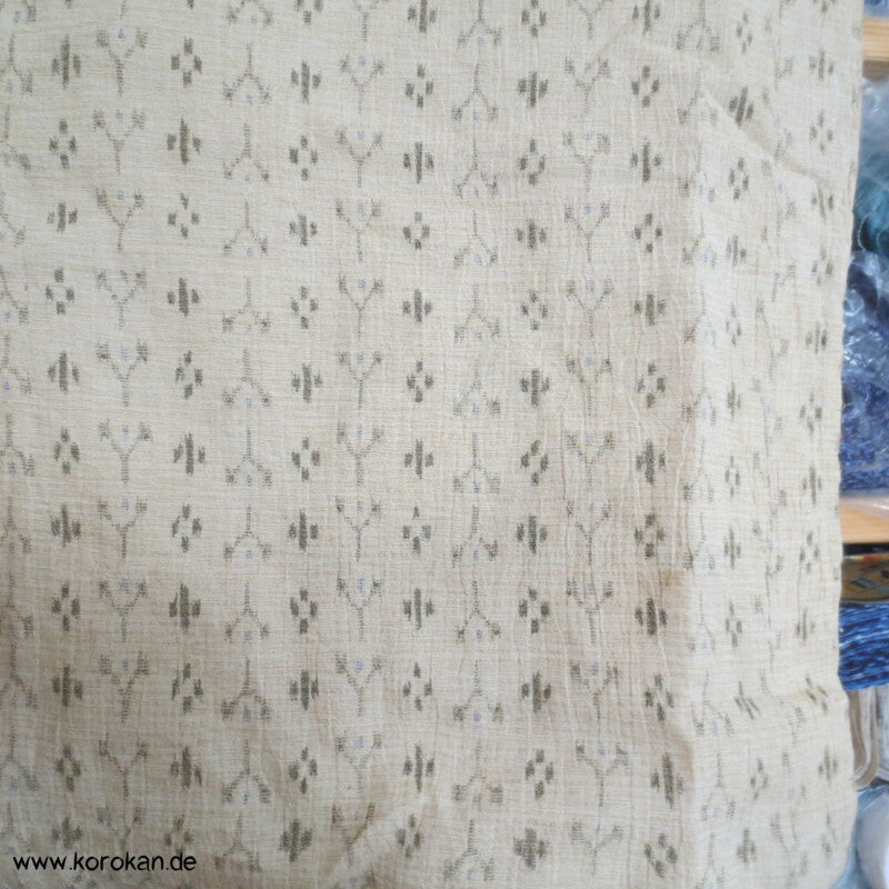 geometrisches Kasuri Muster Hitoe / Yukata - teilgefütterter Kimono aus Hanf