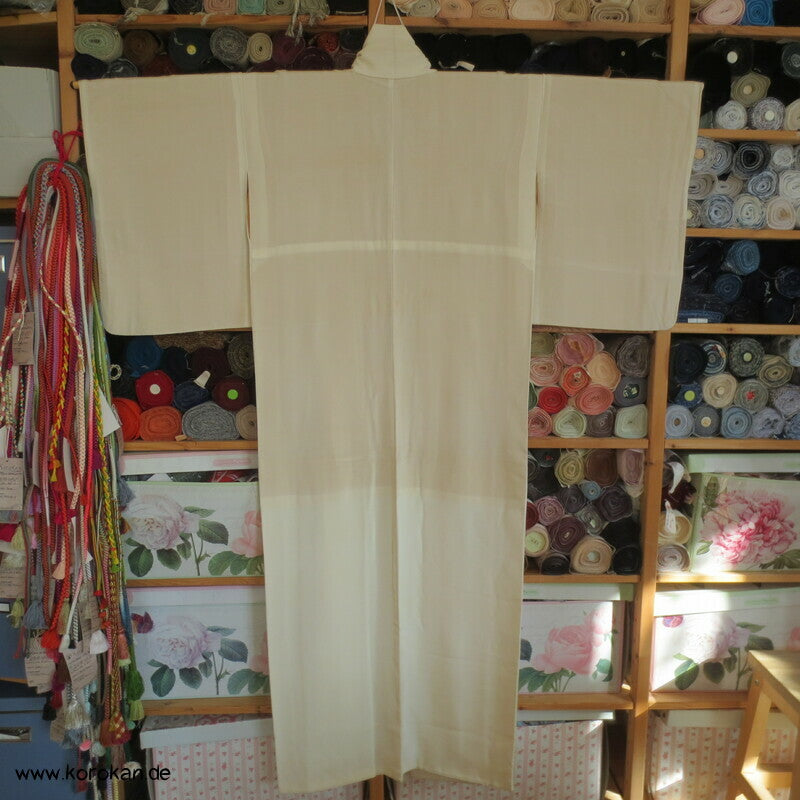 Nakagi Zwischenlagen Kimono, uni natur Seidencrepe