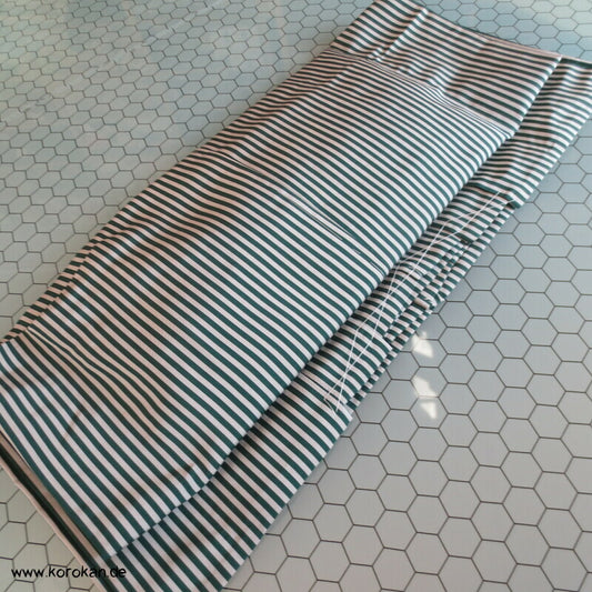 grün - grau gestreifte Hakama - Umanori Hosen - Typ