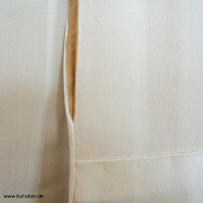 Nakagi Zwischenlagen Kimono, uni natur Seidencrepe