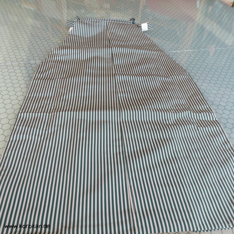 grün - grau gestreifte Hakama - Umanori Hosen - Typ