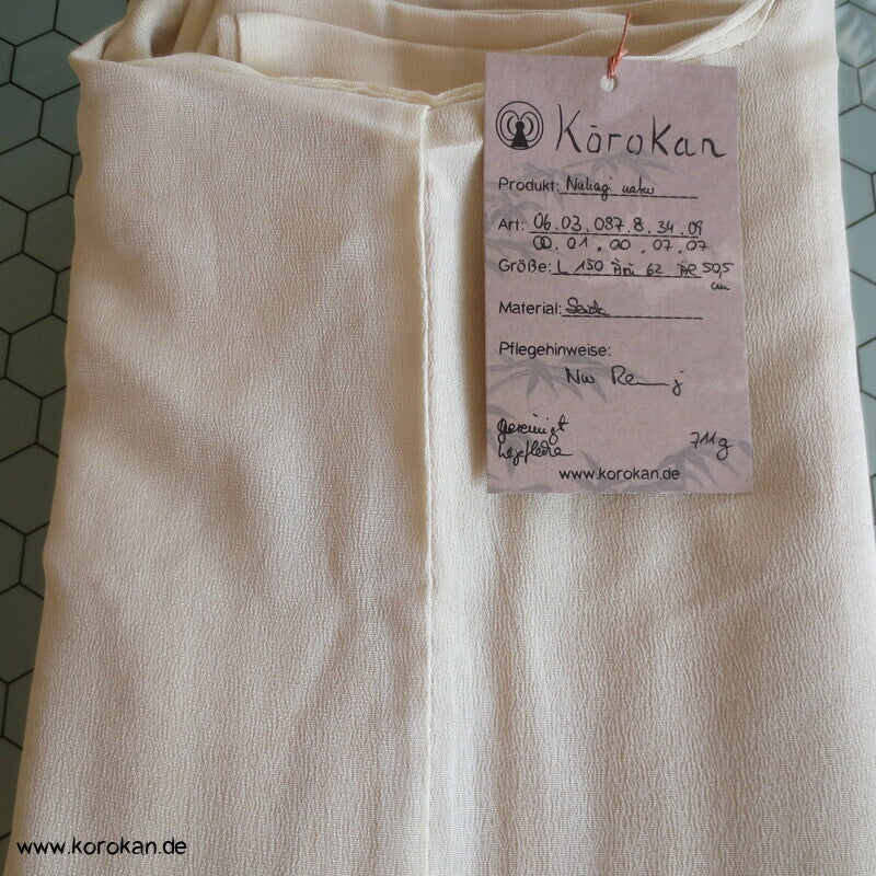 Nakagi Zwischenlagen Kimono, uni natur Seidencrepe