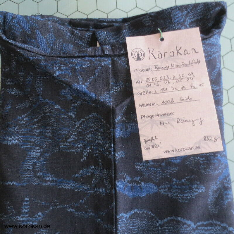 Bambus, Wolke, Kiku Kasuri Tsumugi Seiden Kimono