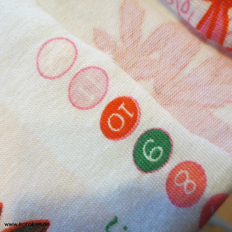 Baumwolljersey japanische Blumen Schattenrisse