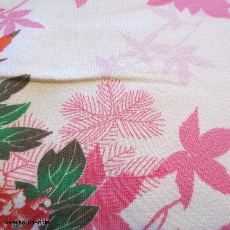 Baumwolljersey japanische Blumen Schattenrisse