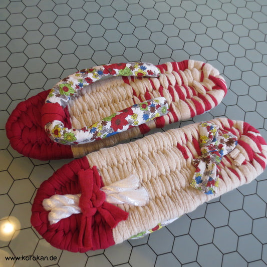 handgefertigte Baumwoll - Zori - bunt, neu, für zu Hause