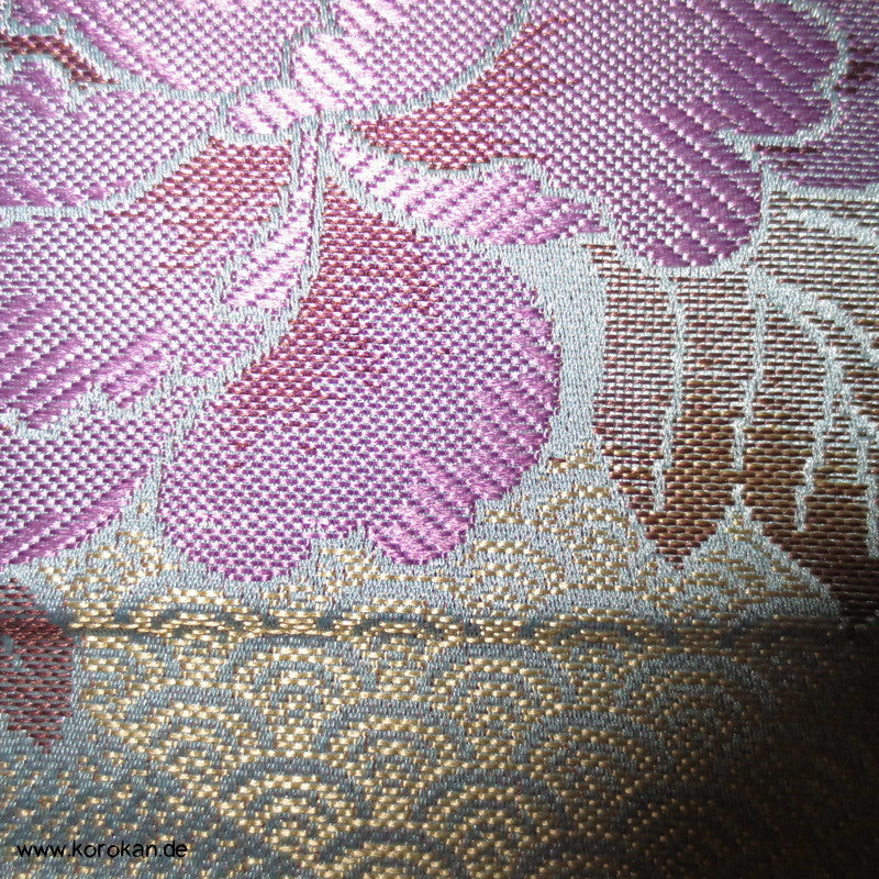 Blüten und Kikko Seidenjacquard - große Muster