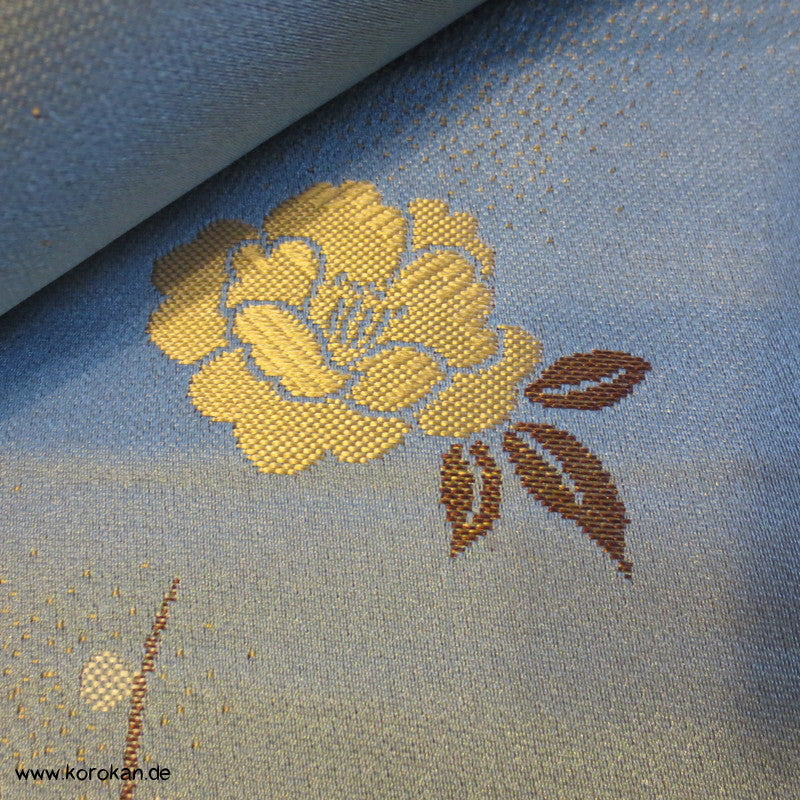 Blüten und Kikko Seidenjacquard - große Muster