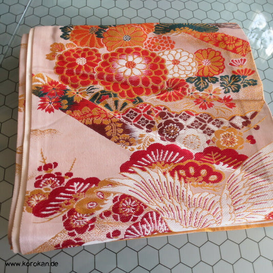 Kraniche und Landschaft Fukuro Obi