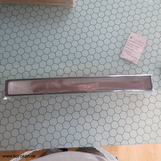 aubergine - weißer Obijime in Geschenkbox