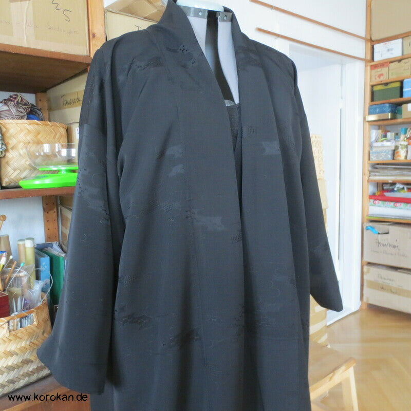 Wolken Seidendamast Araihari Haori lose Blusenjacke