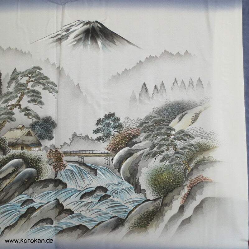 Fuji, Brücke, Fluss Bildfutter Tsumugi Kikko Haori