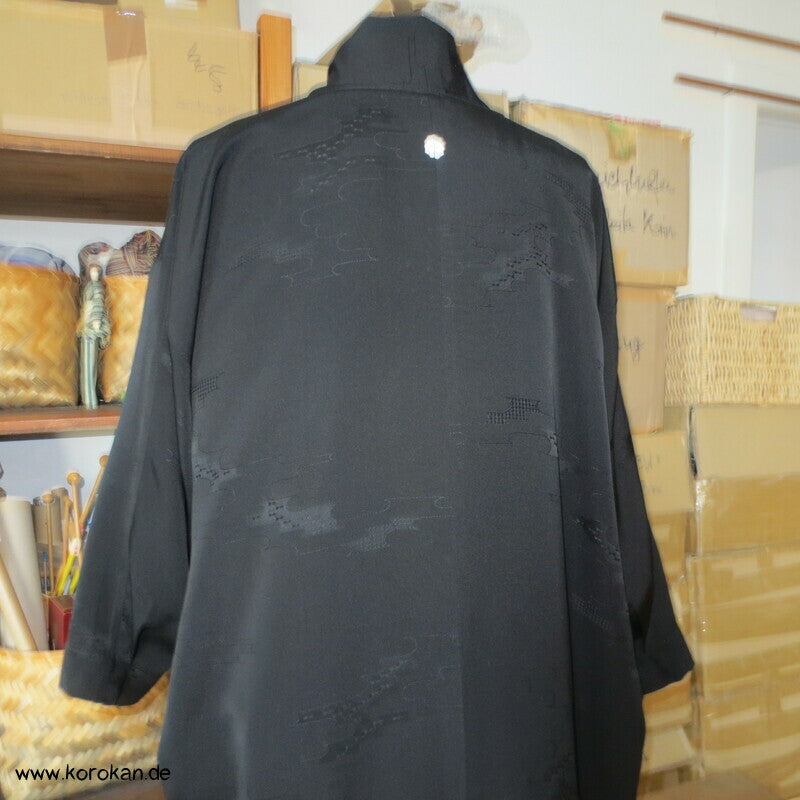 Wolken Seidendamast Araihari Haori lose Blusenjacke