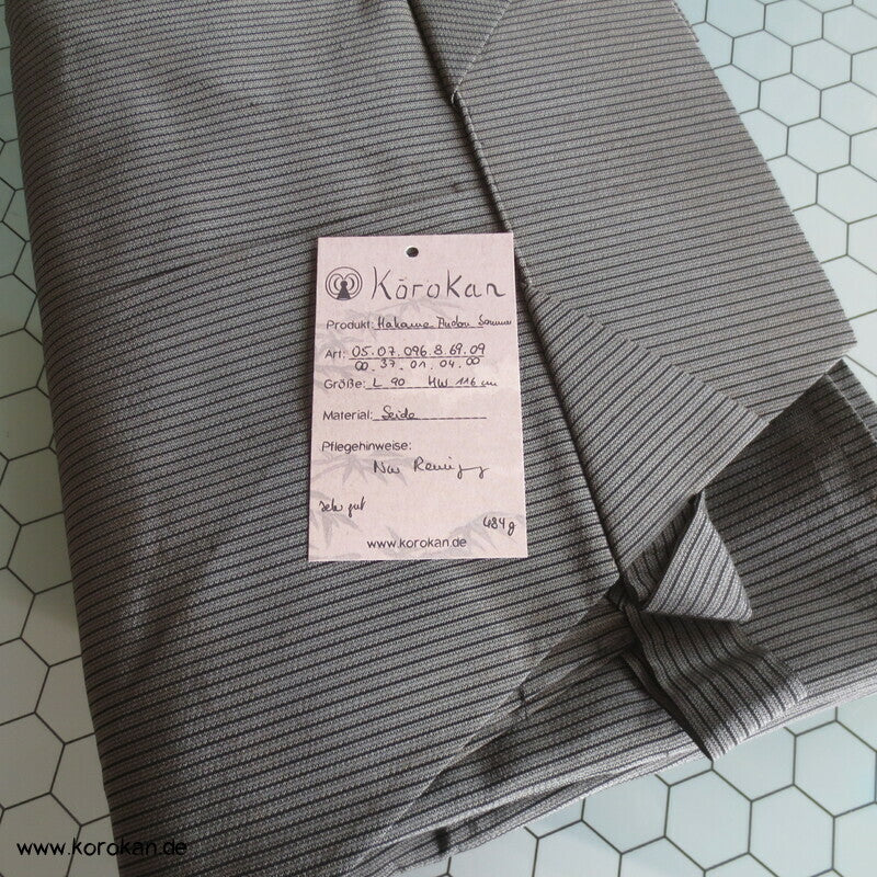 grau gestreifte Sommer Hakama - Andon - Rock - Typ