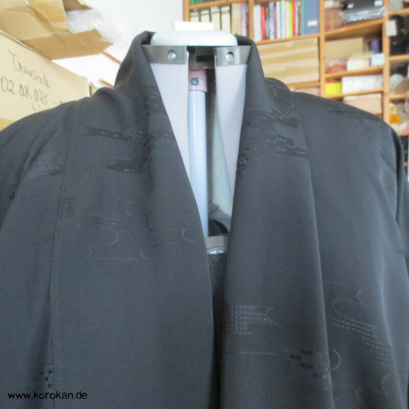 Wolken Seidendamast Araihari Haori lose Blusenjacke