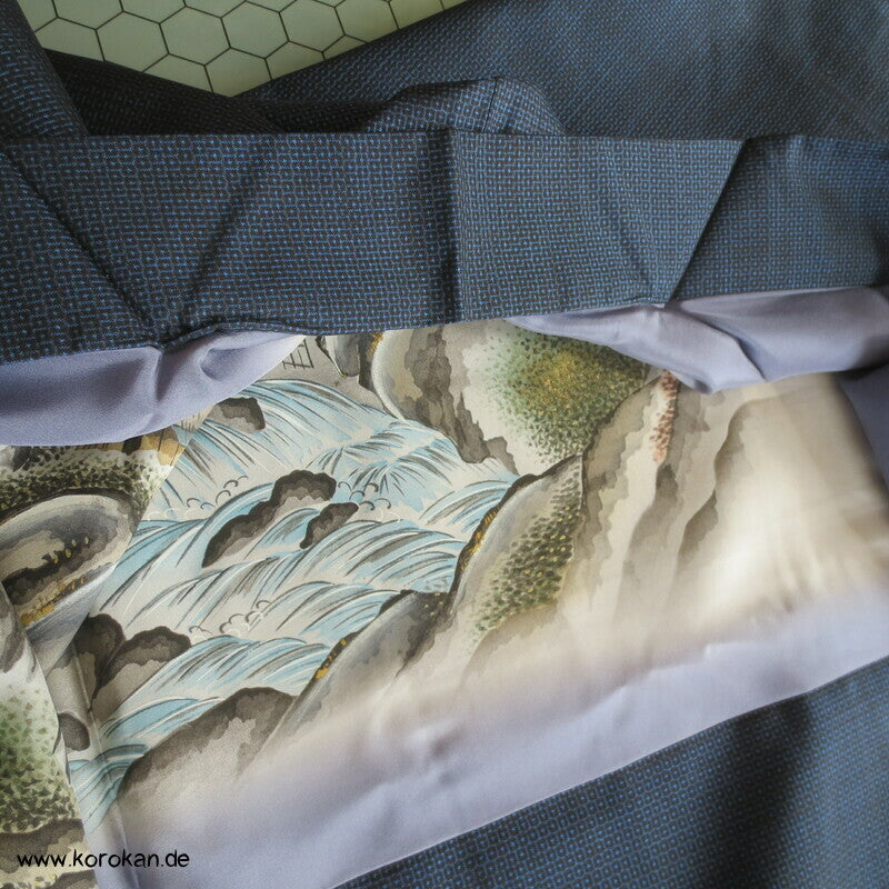 Fuji, Brücke, Fluss Bildfutter Tsumugi Kikko Haori
