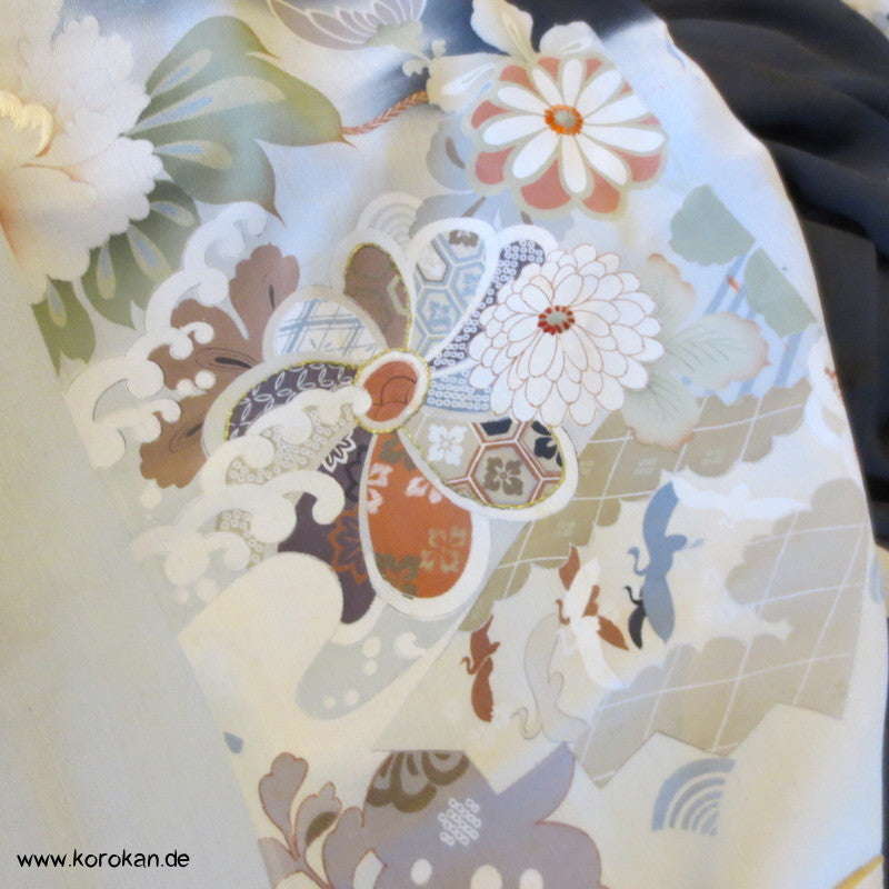 Antiker Araihari Tomesode Kimono destroyed heritage