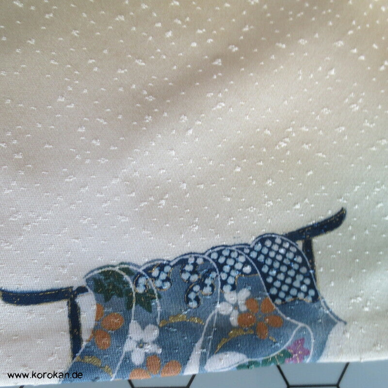 Patchwork Upcycling japanische Kimono Seiden Schal