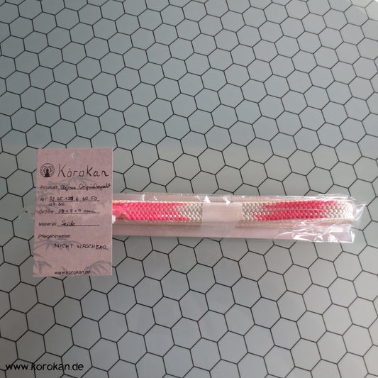 pink - weiß - golden mit feinem Muster Obijime, originalverpackt