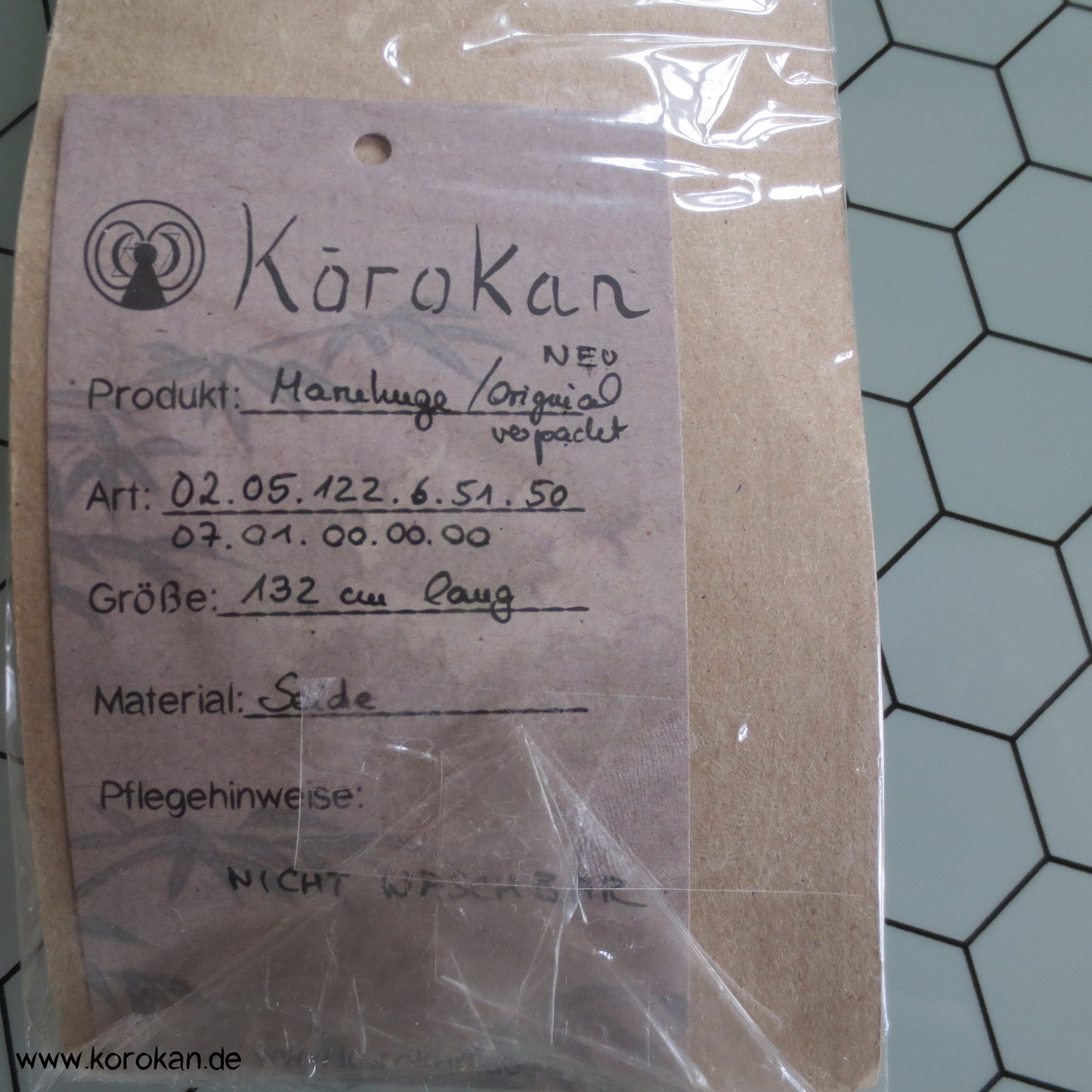 Marukuge, schwarze Seide, Vintage aber neu