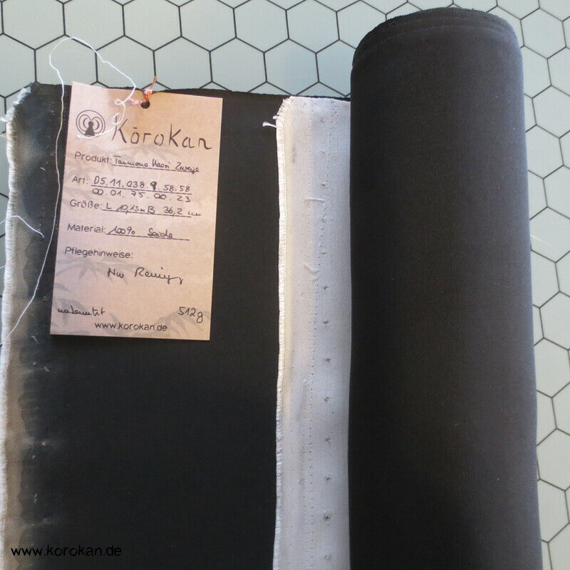 blaue Blütenzweige Crepe Seide Haori Tanmono Kimono Stoffrolle