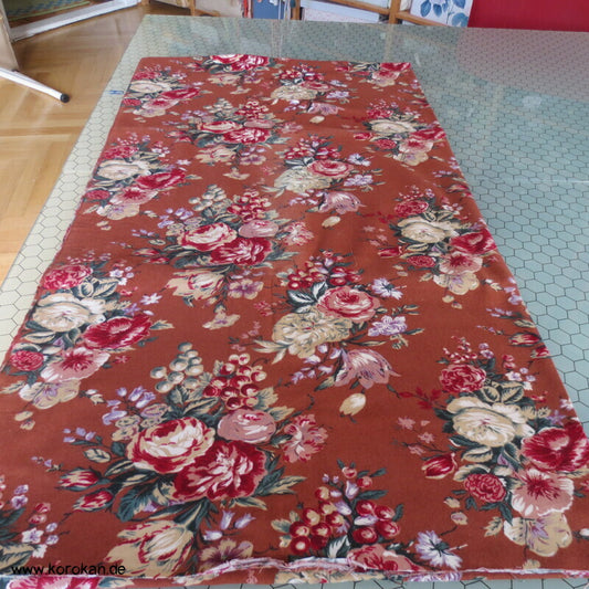 Päonien und Blumen Winter Nemaki Kimono Baumwollflanell