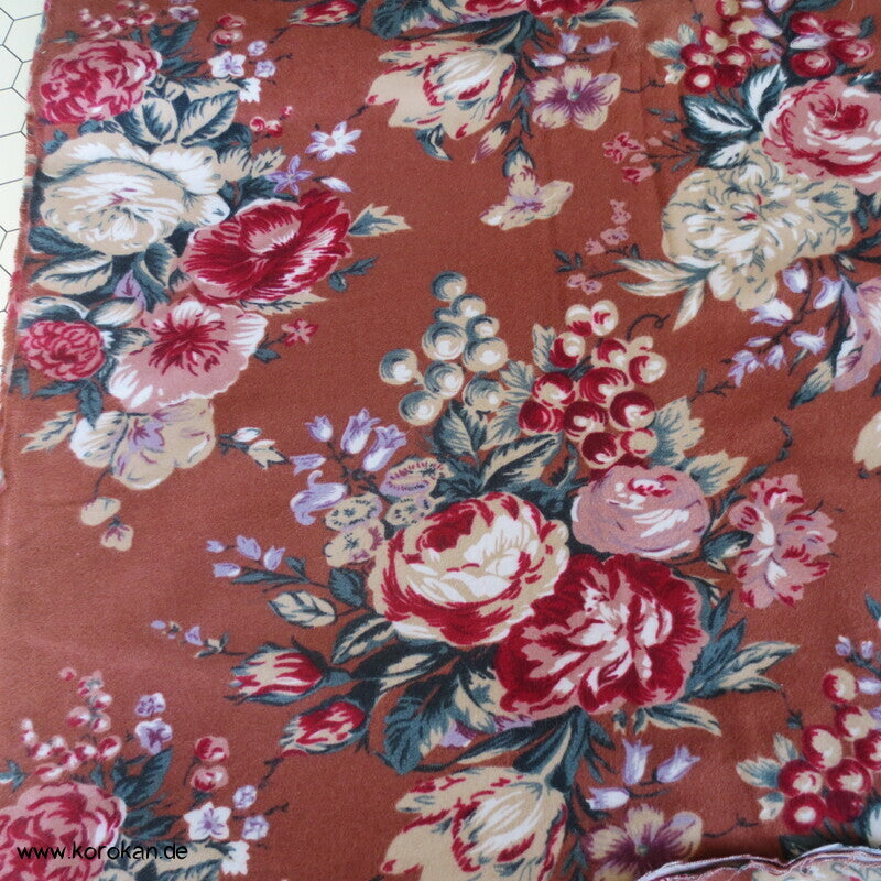 Päonien und Blumen Winter Nemaki Kimono Baumwollflanell