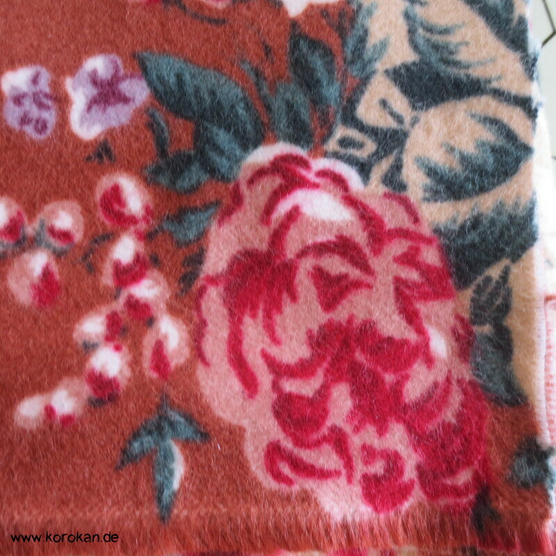 Päonien und Blumen Winter Nemaki Kimono Baumwollflanell