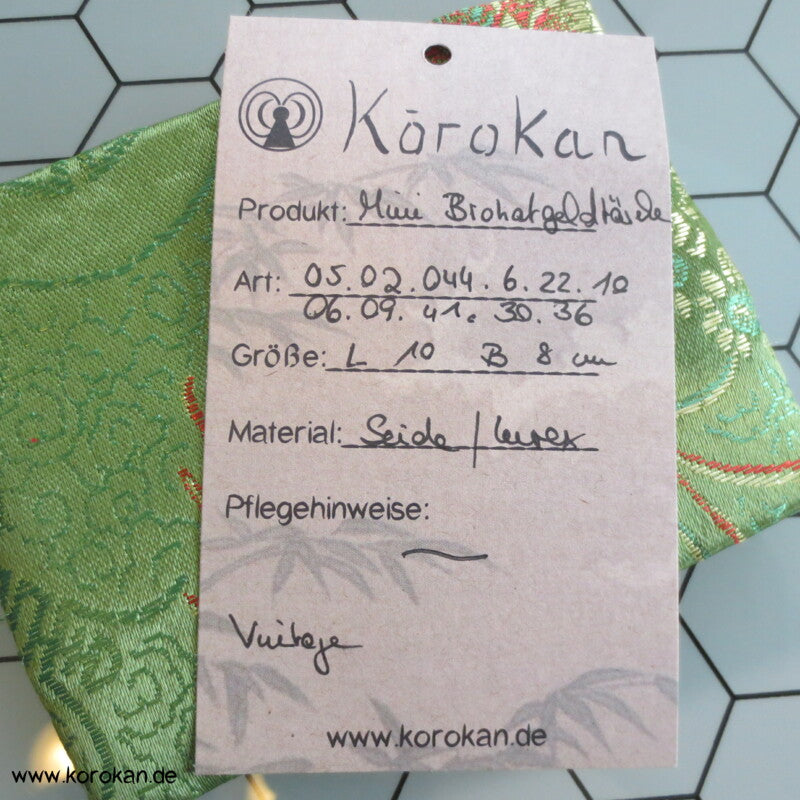 kleines Portemonaie, Geldtäschchen aus Brokat